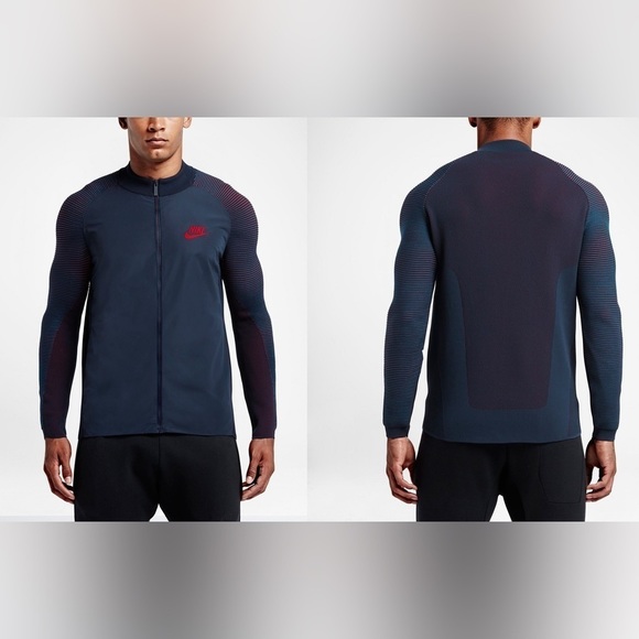 Unisex Nike Red & Blue Lightweight Baseball Jacket M - Picture 3 of 9